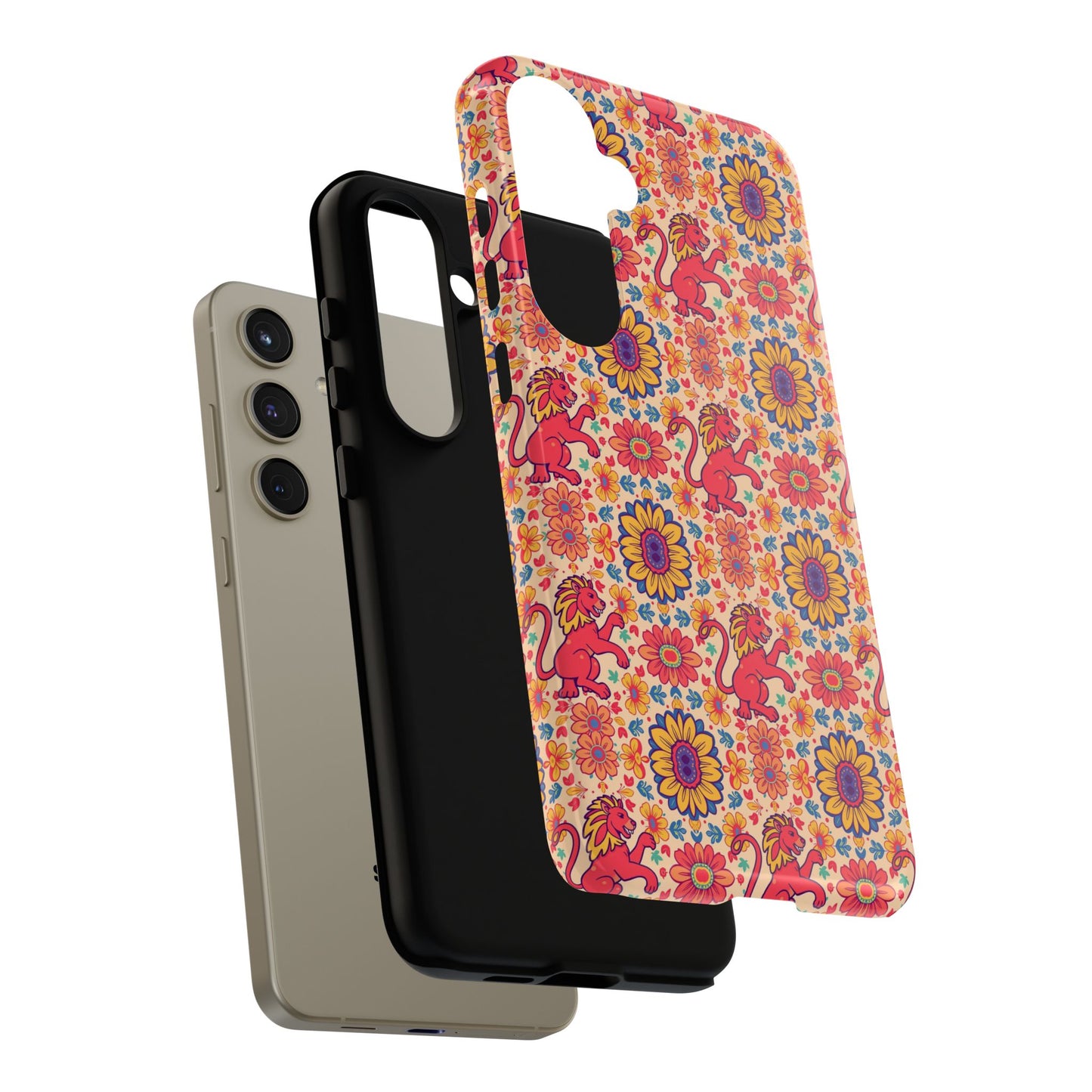 Tough Cases, Leo, Zodiac v1, Flower Pattern