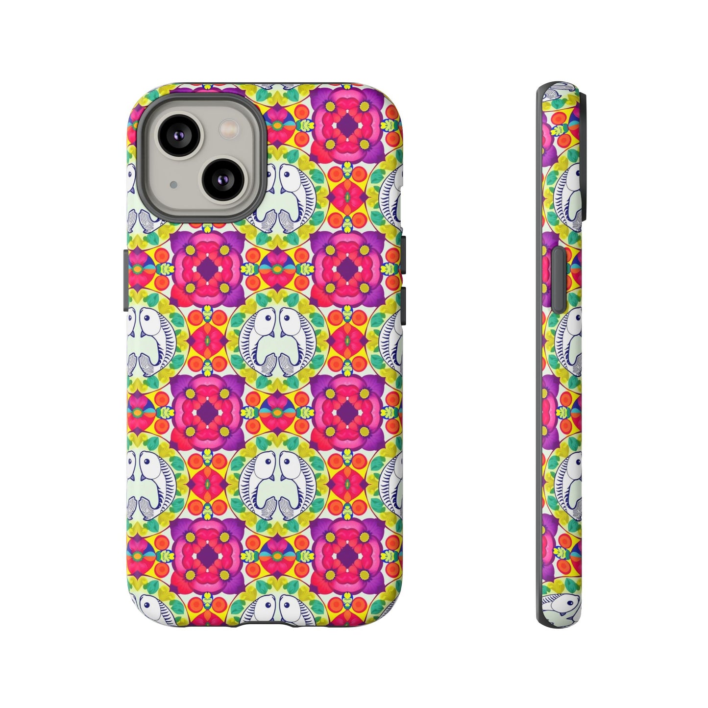 Tough Cases, Pisces, Zodiac v2, Flower Pattern