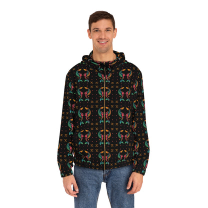 Full-Zip Hoodie (AOP), Pisces, Zodiac v4, Pattern