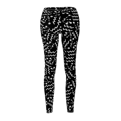 Women's Zodiac Cut & Sew Casual Leggings Aquarius Zodiac sign