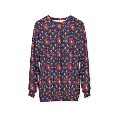 Unisex Sweatshirt (AOP), Virgo, Zodiac, Jewel Pattern