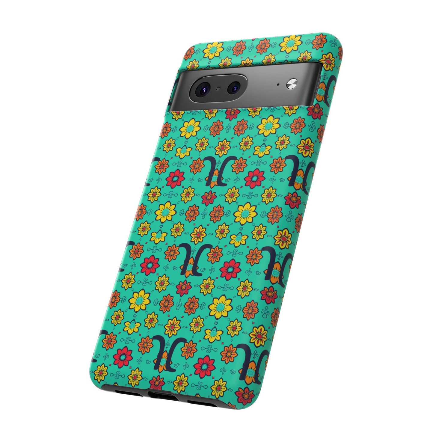 Tough Cases, Aquarius, Zodiac v2, Flower Pattern