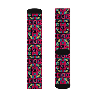 Sublimation Socks, Pisces, Zodiac v2, Shapes Pattern