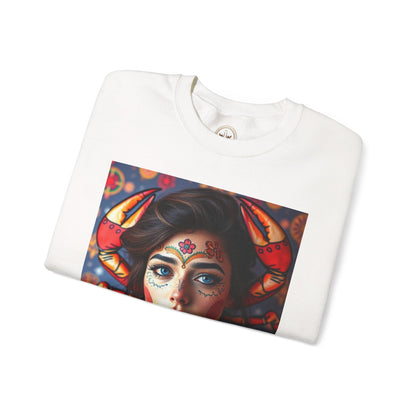 Unisex Heavy Blend™ Crewneck Sweatshirt, Cancer, Zodiac v2, Sexy Pattern