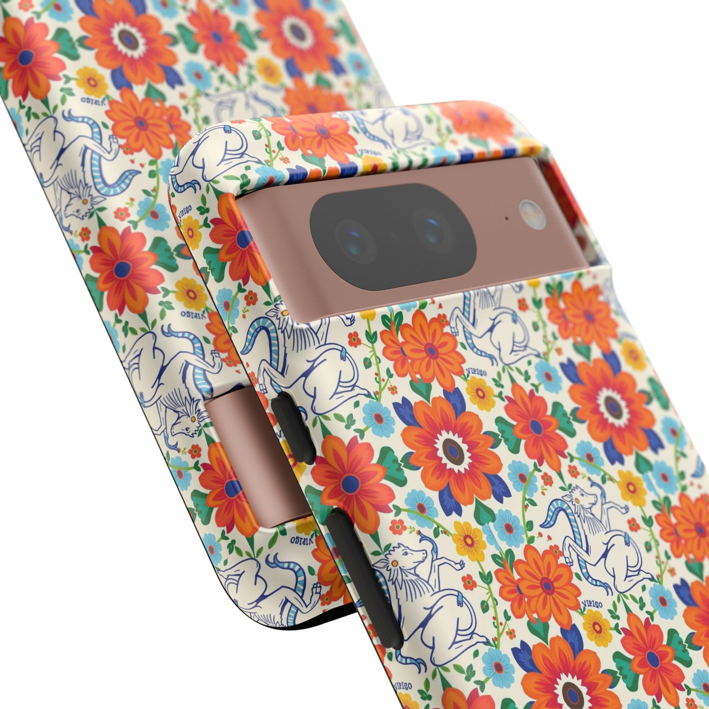 Tough Cases, Virgo, Zodiac v4, Flower Pattern