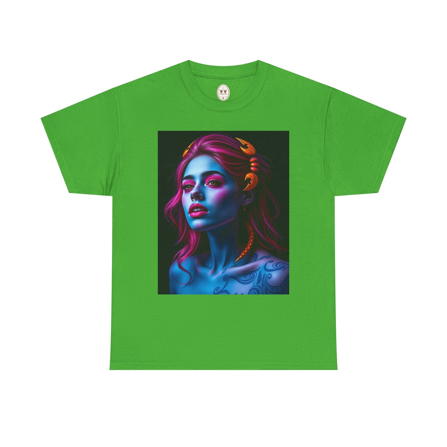 Unisex Heavy Cotton T-Shirt, Scorpio, Zodiac, Sexy Art