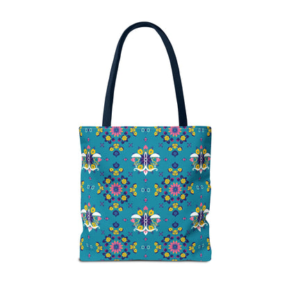 Tote Bag (AOP), Libra, Zodiac v1, Flower Pattern