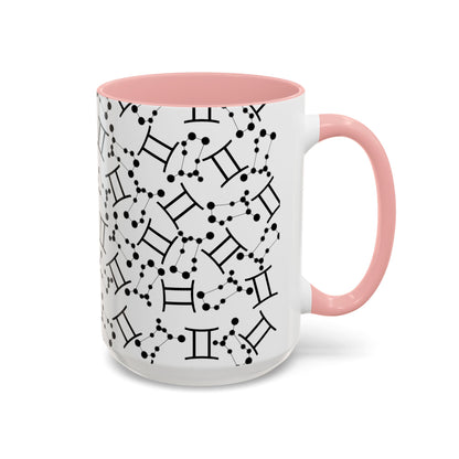 Accent Coffee Mug with the Gemini sign (11, 15oz)