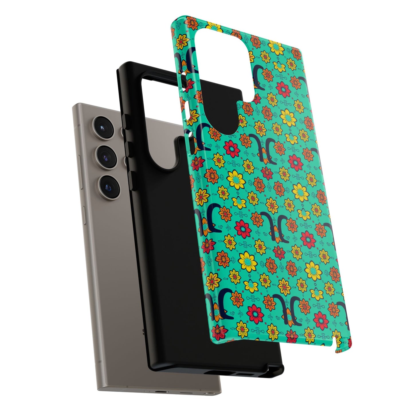 Tough Cases, Aquarius, Zodiac v2, Flower Pattern