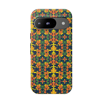Tough Cases, Libra, Zodiac v3, Flower Pattern
