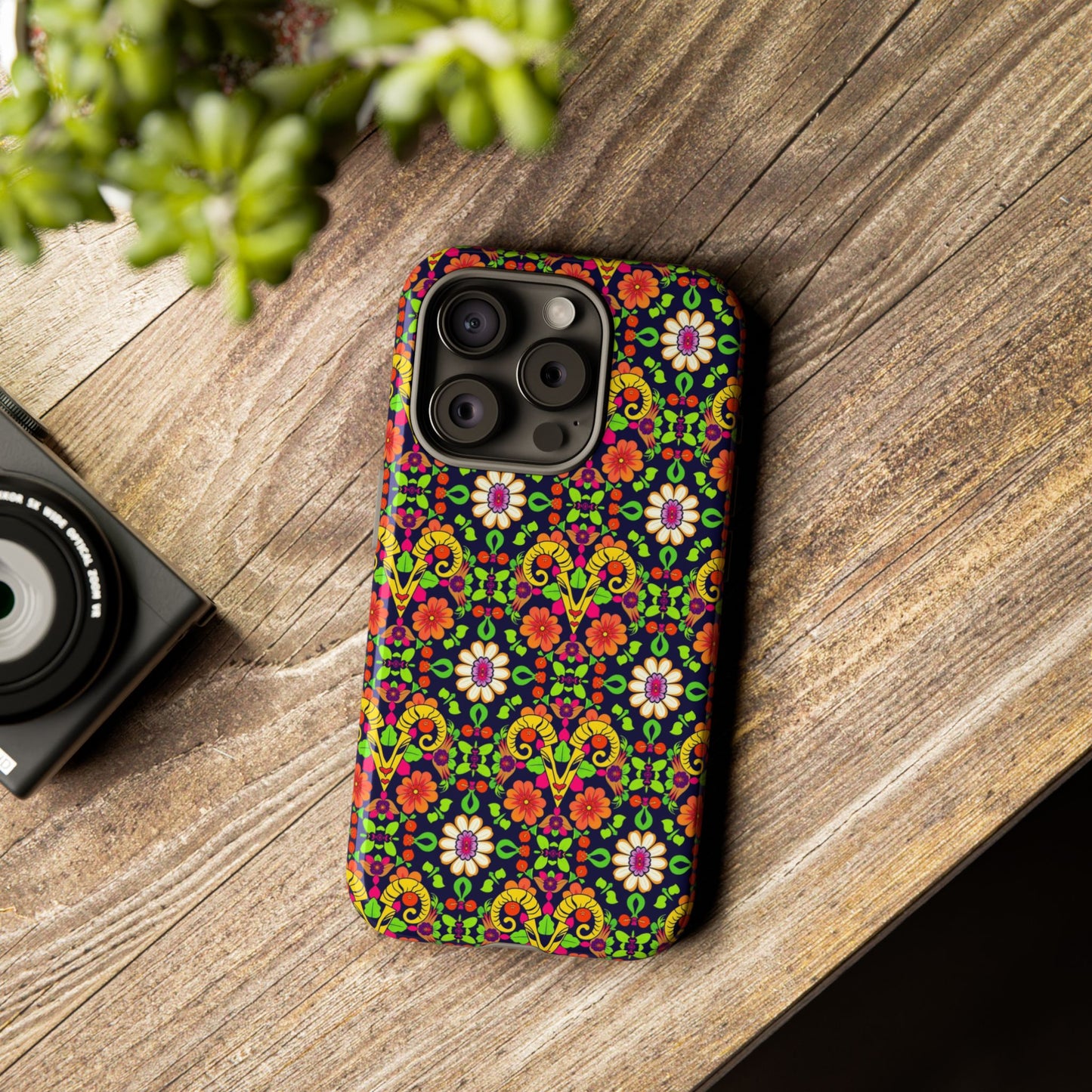 Tough Cases, Aries, Zodiac v4, Flower Pattern