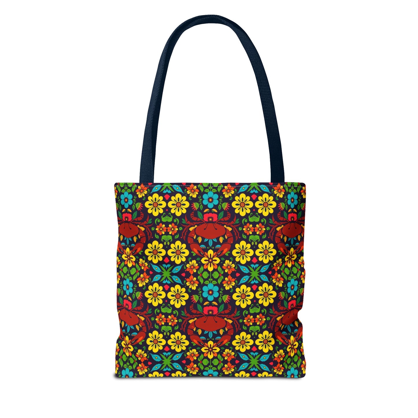 Tote Bag, (AOP), Cancer, Zodiac v4, Flower Pattern