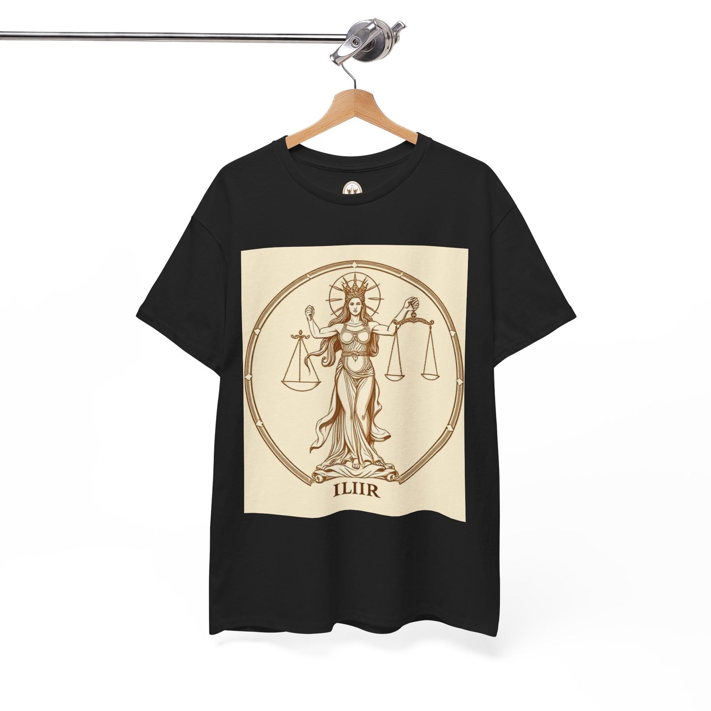 Unisex Heavy Cotton T-Shirt, Libra Goddess v1, Zodiac Design