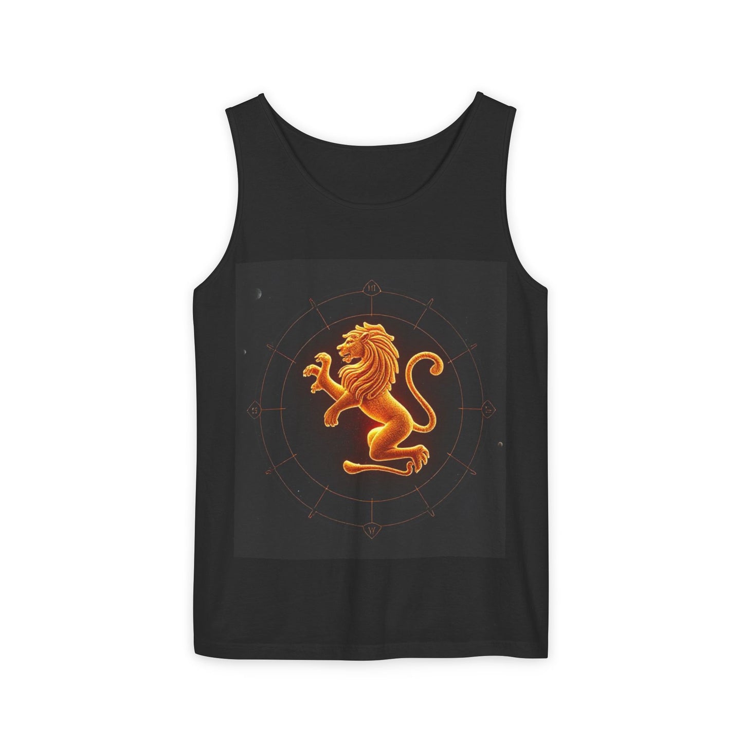 Unisex Garment-Dyed, Tank Top, Leo Design, Space Animal v1, 100% US cotton