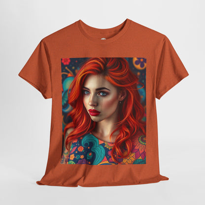 Unisex Heavy Cotton T-Shirt, Aquarius, Zodiac v1, Sexy Art