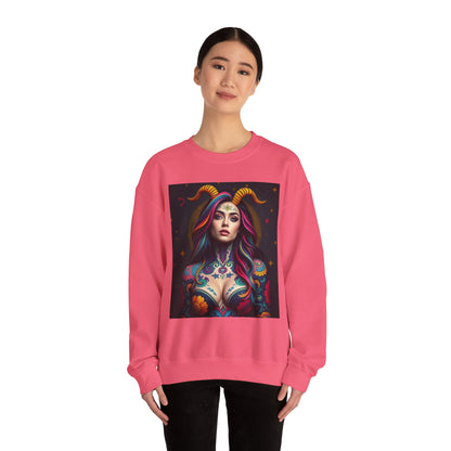 Unisex Heavy Blend™ Crewneck Sweatshirt, Capricorn, Zodiac v3, Sexy Pattern