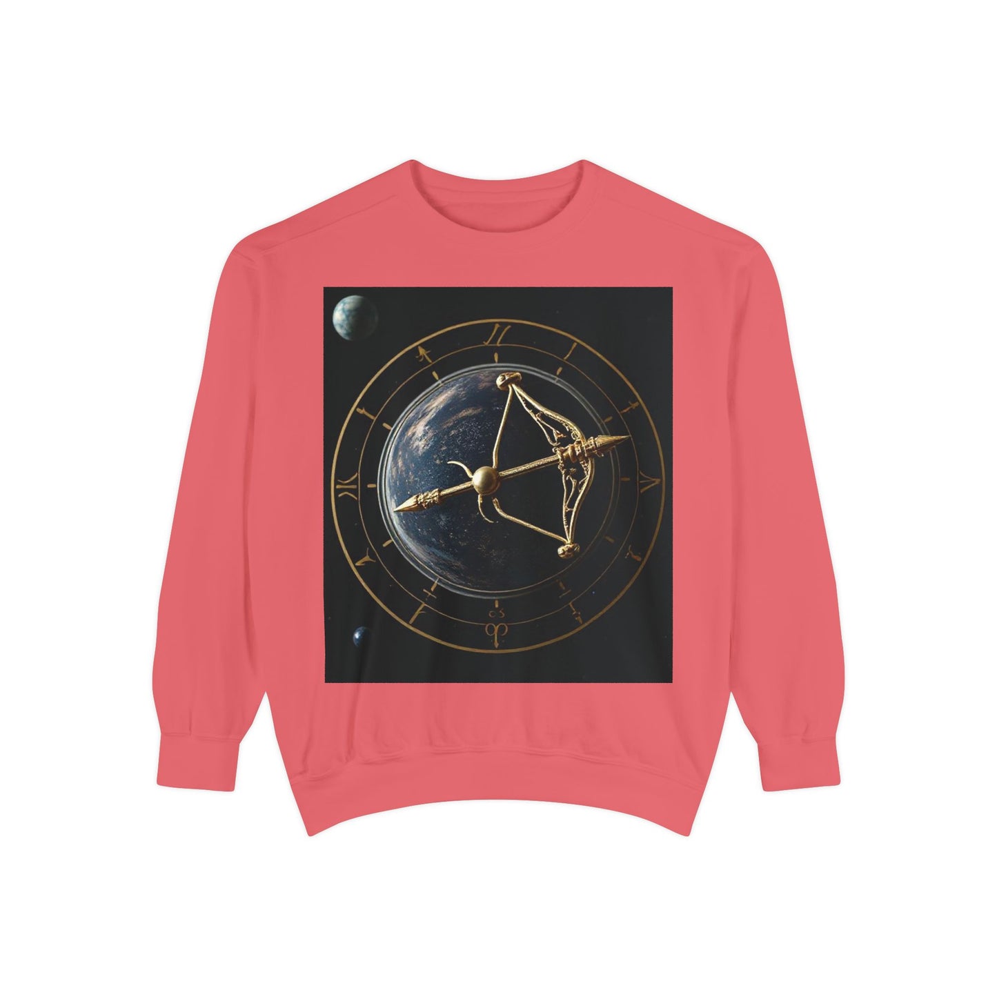 Garment-Dyed Sweatshirt, Unisex, Space Symbol Design v1, Sagittarius