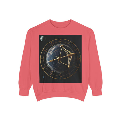 Garment-Dyed Sweatshirt, Unisex, Space Symbol Design v1, Sagittarius