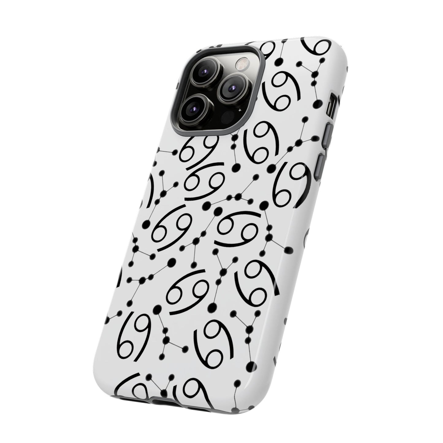 Tough Cases with the Cancer Zodiac sign for iPhone, Samsung Galaxy, and Google Pixel devices