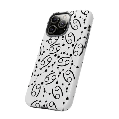 Tough Cases with the Cancer Zodiac sign for iPhone, Samsung Galaxy, and Google Pixel devices