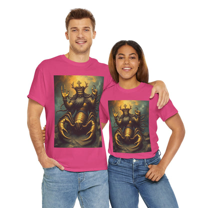 Unisex Heavy Cotton T-Shirt, Desert Scorpio King v1, Zodiac Design