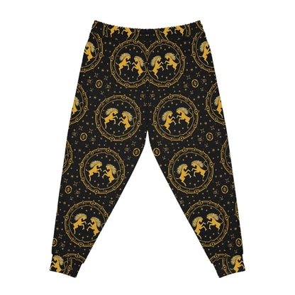 Athletic Joggers, Zodiac Design, Pattern, Gemini, AOP