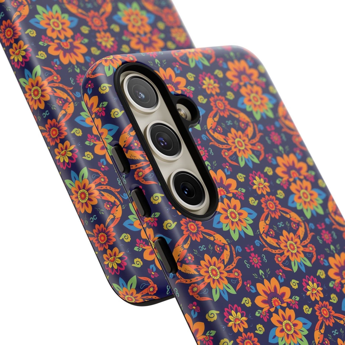 Tough Cases, Cancer, Zodiac, Flower Pattern