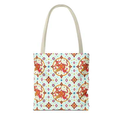Tote Bag (AOP), Aquarius, Zodiac v1, Jewel Pattern