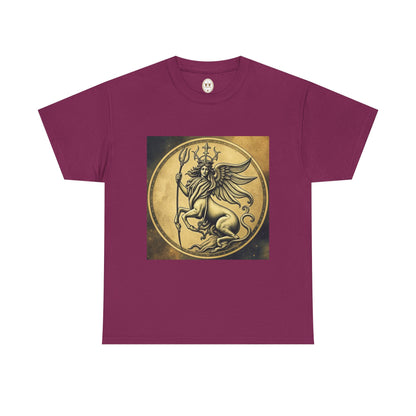 Unisex Heavy Cotton T-Shirt, Angel Animal, Virgo Zodiac Design