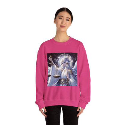 Unisex Heavy Blend™ Crewneck Sweatshirt,anime angel, Libra Zodiac Design