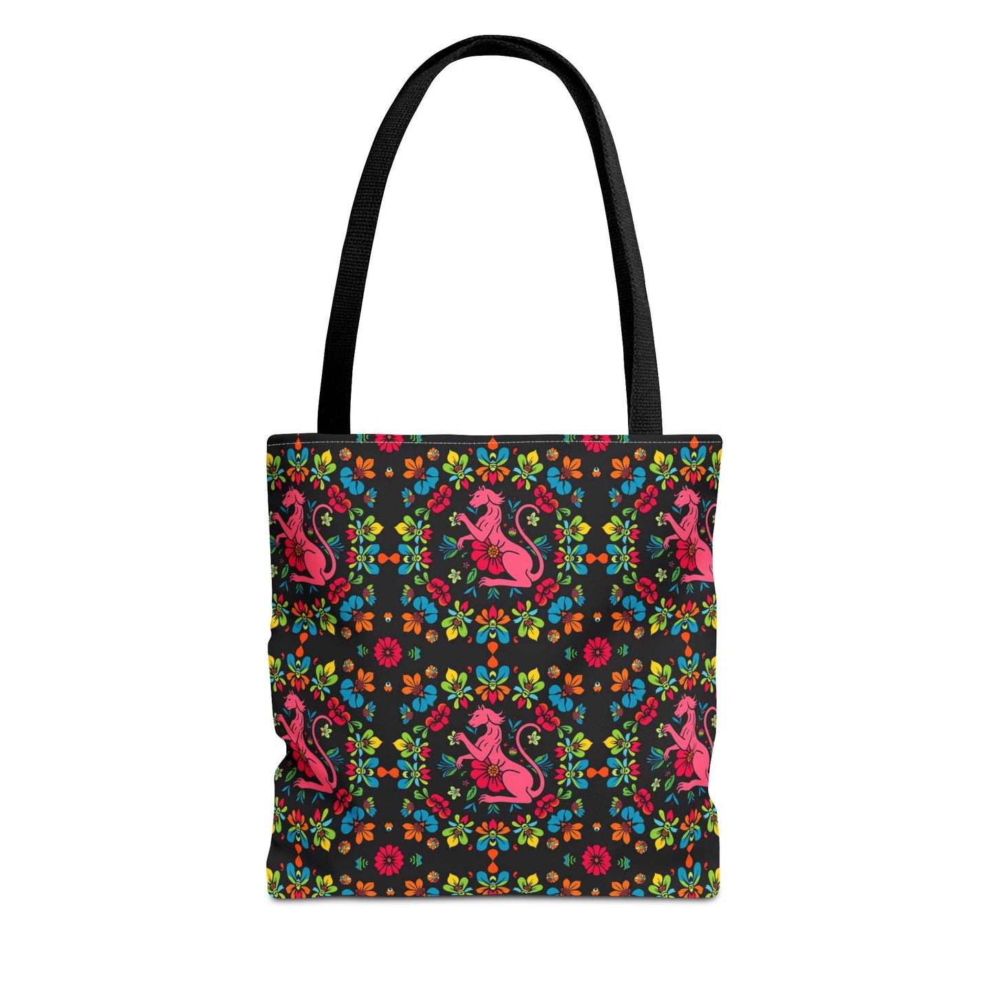 Tote Bag, (AOP), Virgo, Zodiac v6, Flower Pattern