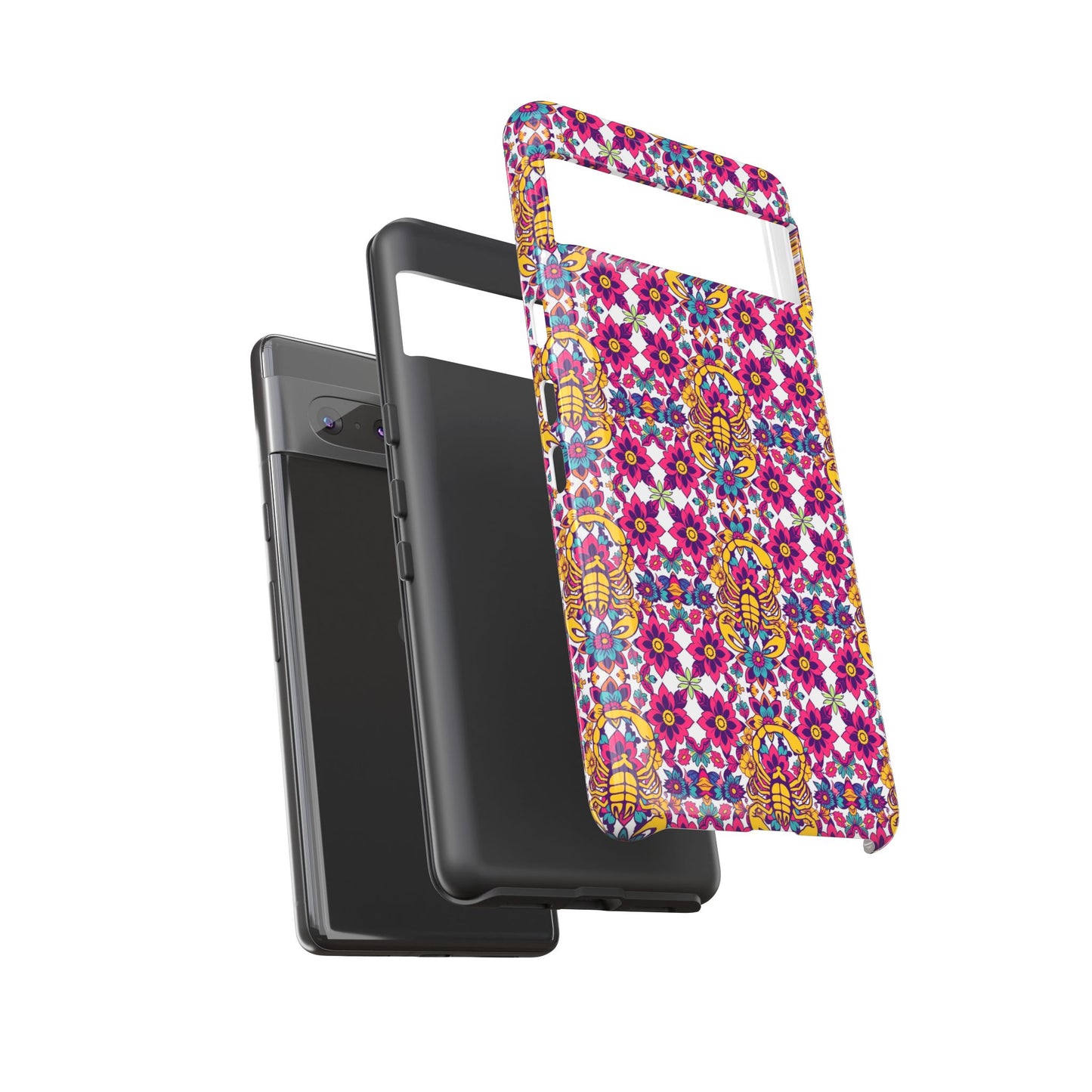 Tough Cases, Scorpio, Zodiac v2, Flower Pattern