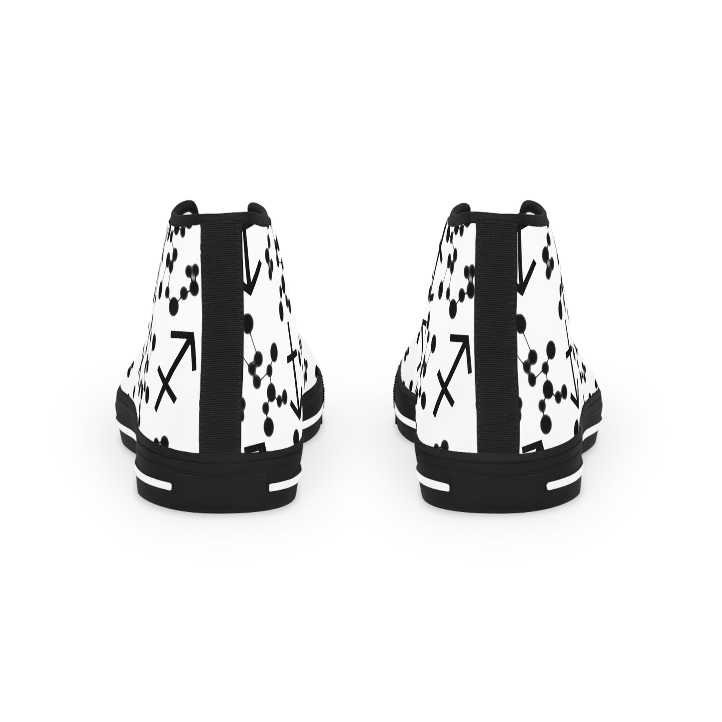 Men's High Top Sneakers, Breathable polyester canvas, Sagittarius Zodiac Design