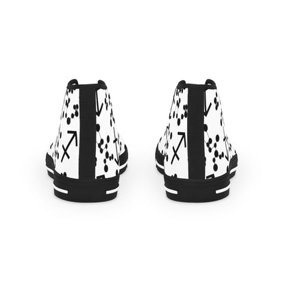 Men's High Top Sneakers, Breathable polyester canvas, Sagittarius Zodiac Design