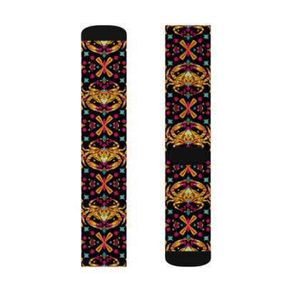 Sublimation Socks, Cancer, Zodiac, Jewel Pattern