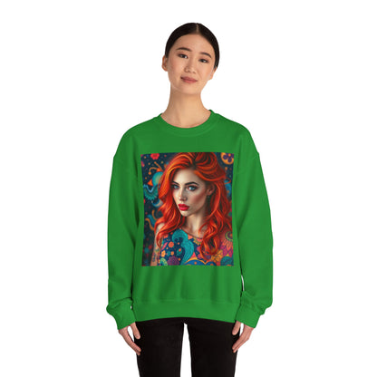 Unisex Heavy Blend™ Crewneck Sweatshirt, Aquarius, Zodiac v1, Sexy Pattern