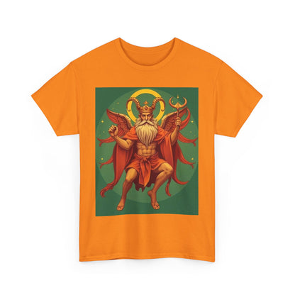 Unisex Heavy Cotton T-Shirt, Aries God 1v, Zodiac Design