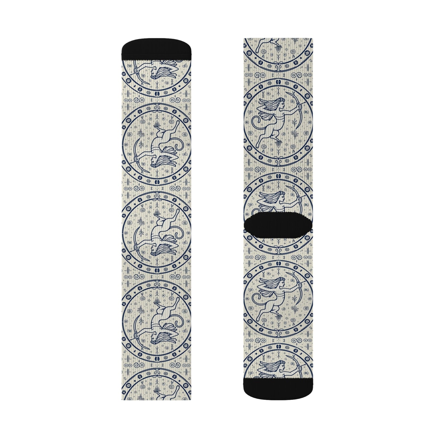 Sublimation Socks, Sagittarius, Zodiac v1, Pattern