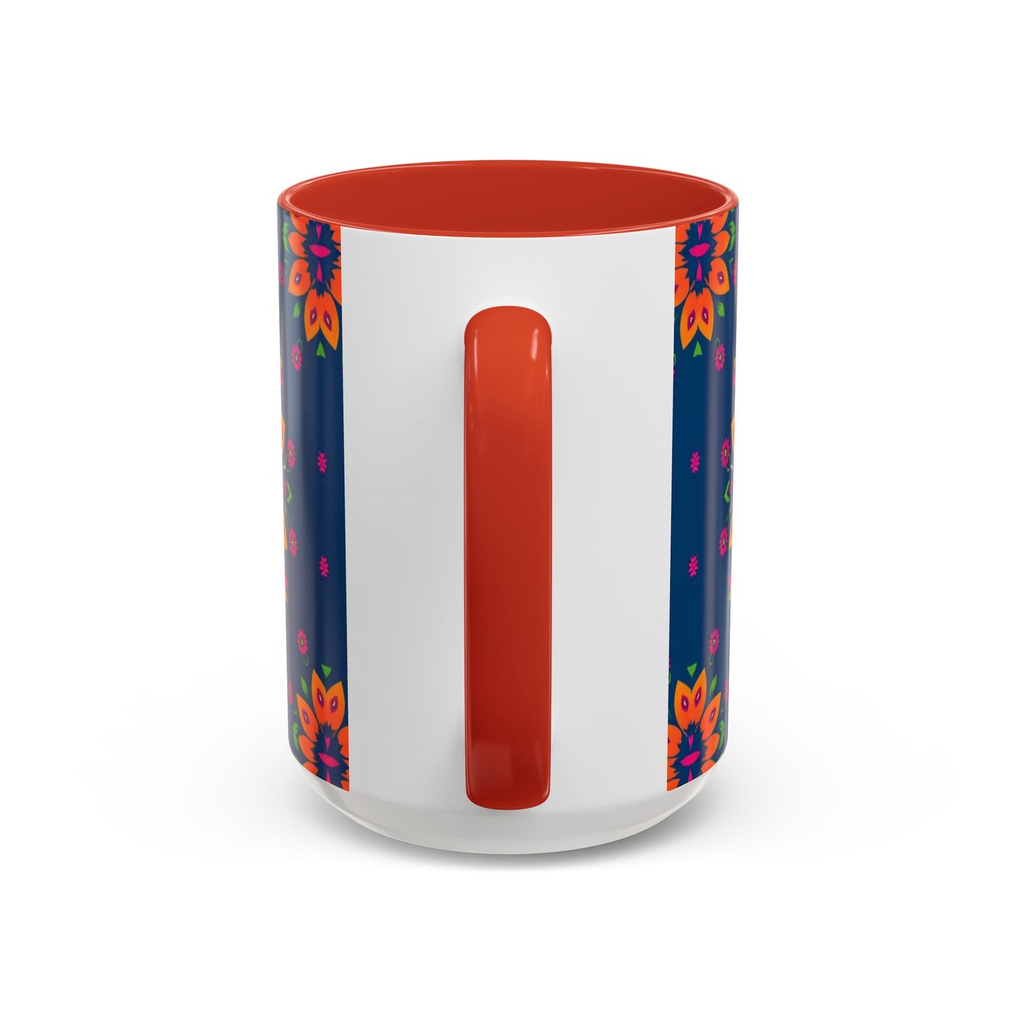 Accent Coffee Mug, Gemini, Zodiac v2, Flower Pattern, (11, 15oz)