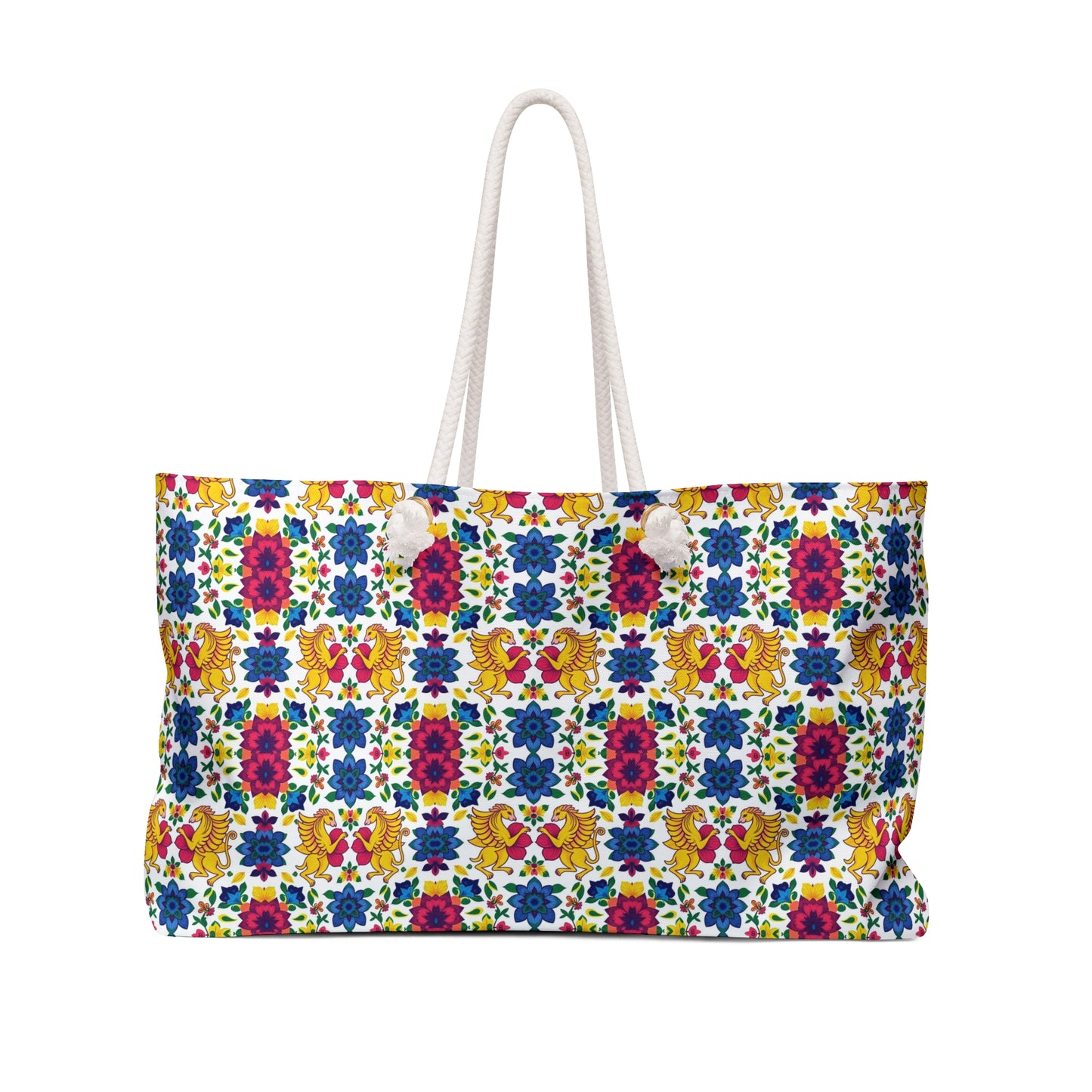 Weekender Bag, Gemini, Zodiac, Flower Pattern