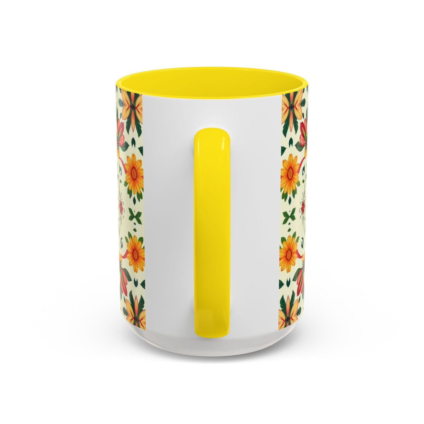 Accent Coffee Mug, Aries, Zodiac, Flower Pattern, (11, 15oz)