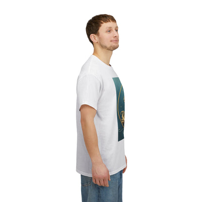 Unisex Heavy Cotton T-Shirt, Aquarius God 3v, Zodiac Design