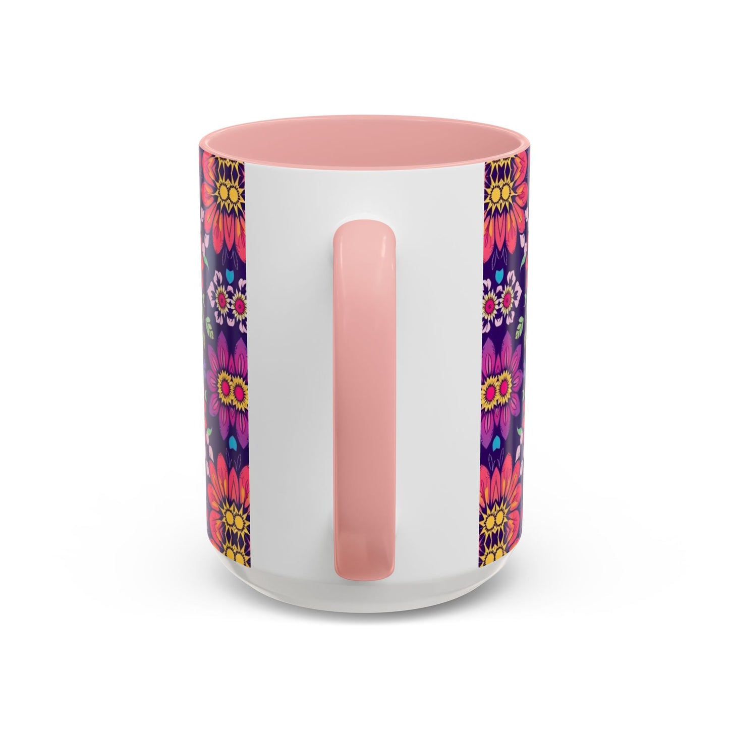 Accent Coffee Mug, Libra, Zodiac v3, Flower Pattern, (11, 15oz)