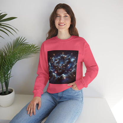 Unisex Heavy Blend™ Crewneck Sweatshirt, Space Bullhead, Taurus Zodiac Design