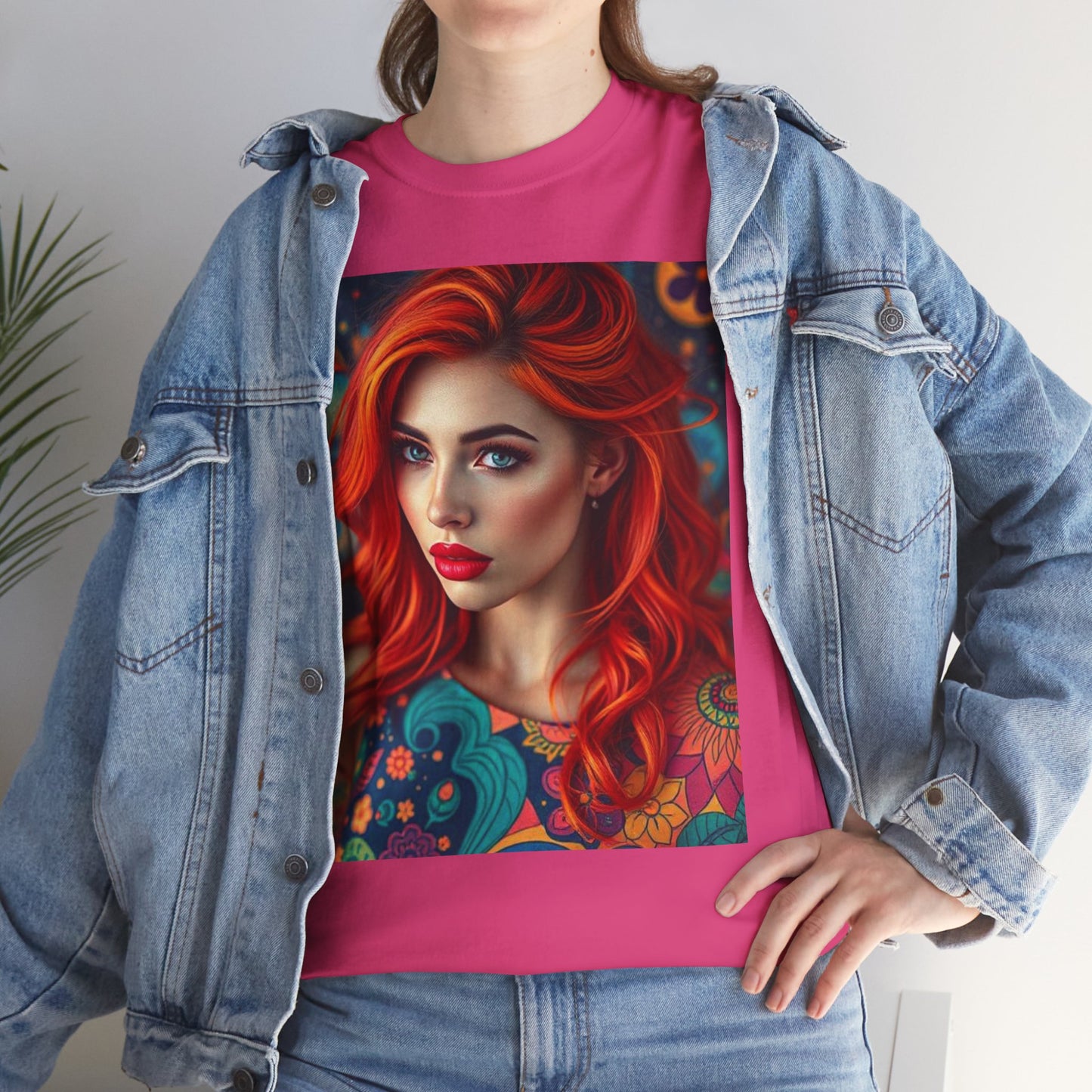 Unisex Heavy Cotton T-Shirt, Aquarius, Zodiac v1, Sexy Art