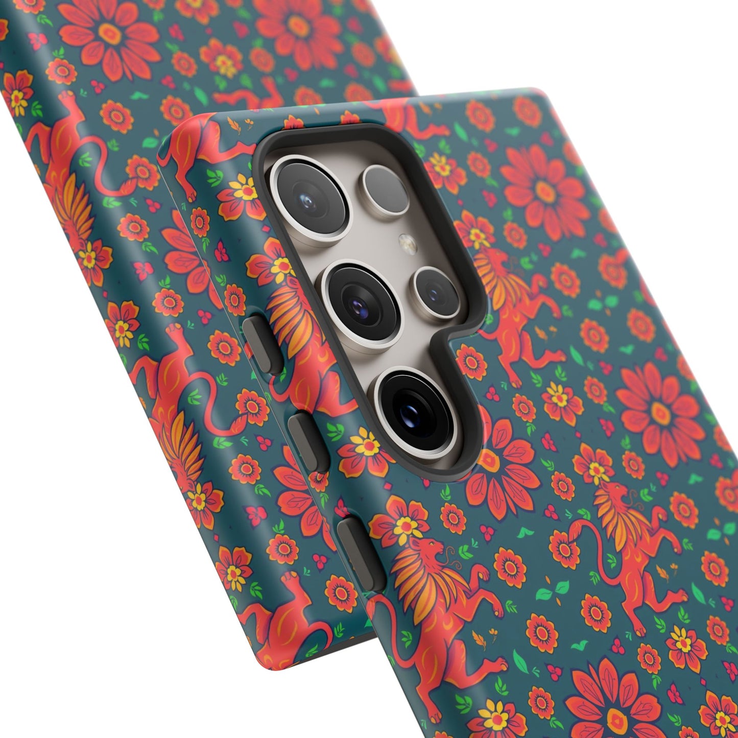 Tough Cases, Leo, Zodiac v2, Flower Pattern