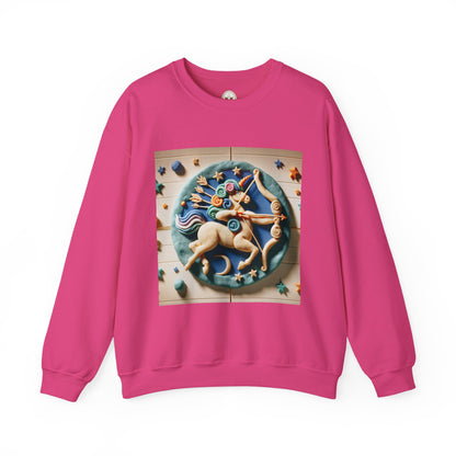 Unisex Heavy Blend™ Crewneck Sweatshirt, Colorful Horse, Sagittarius Zodiac Design