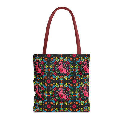 Tote Bag, (AOP), Virgo, Zodiac v6, Flower Pattern