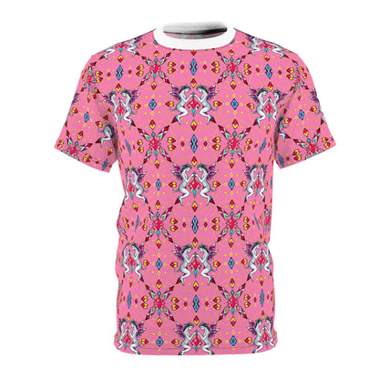 Unisex Cut & Sew T-Shirt, (AOP), Gemini, Zodiac, Jewels Pattern