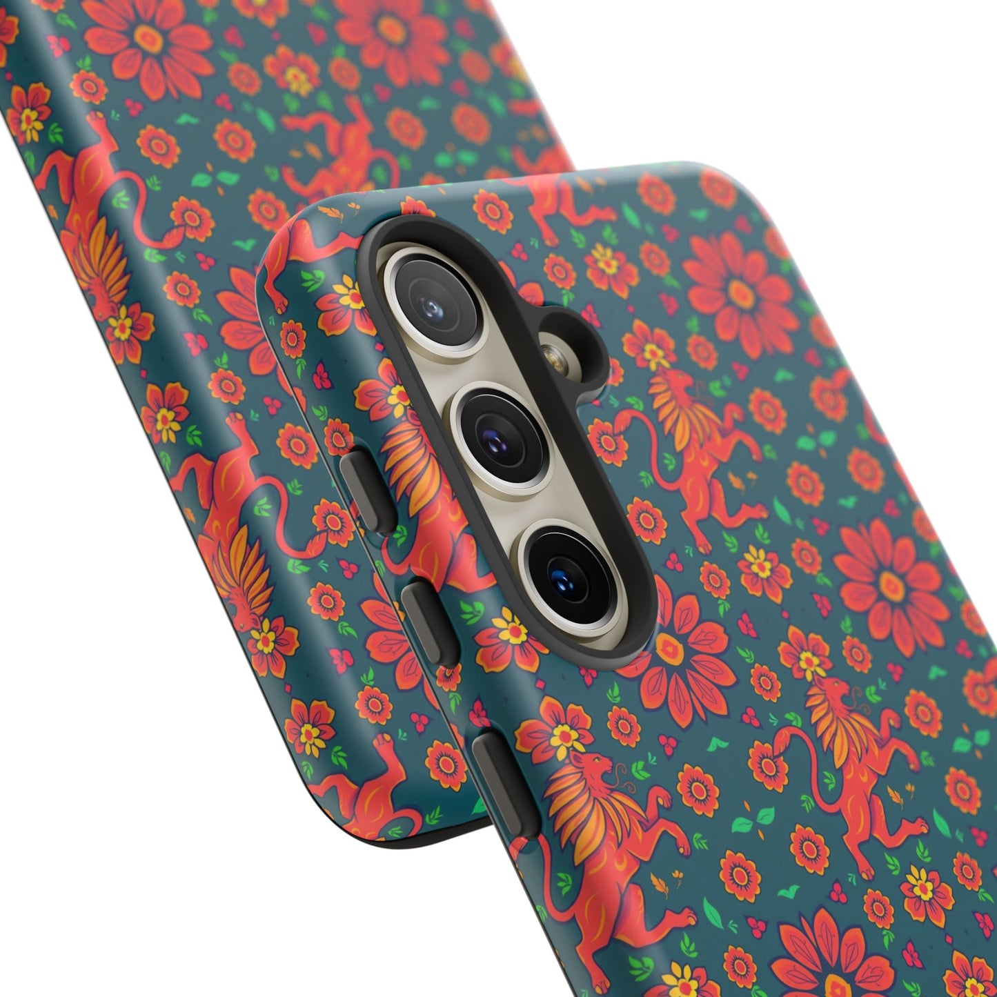Tough Cases, Leo, Zodiac v2, Flower Pattern